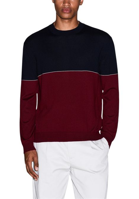 Maglione girocollo color block ARMANI EXCHANGE | Maglie | XM001324 AF11965MB188